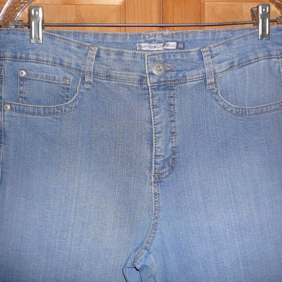 BANDOLINOBLU Womans Tall Sz 10 Fade Blue Jeans Accent Stretch High Rise Jeans - Picture 5 of 6